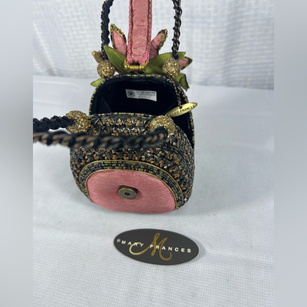 Mary Frances Beaded Floral Mini Handbag Purse - Picture 8 of 12